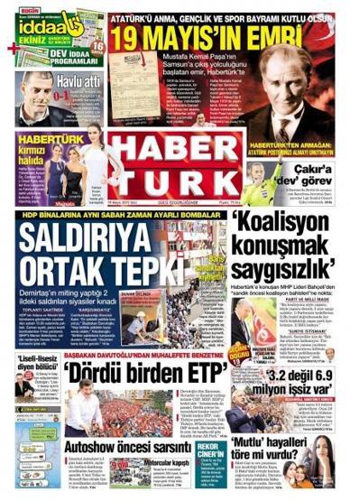 Günün gazete manşetleri (19 Mayıs 2015)