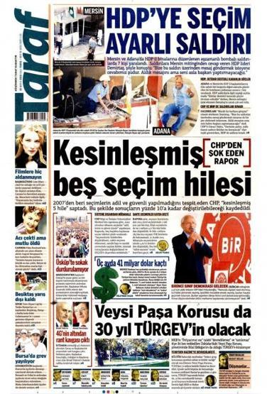 Günün gazete manşetleri (19 Mayıs 2015)