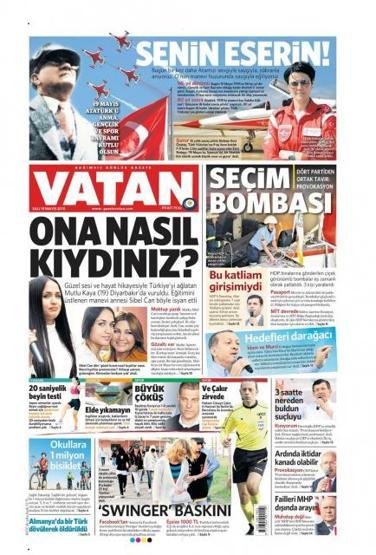 Günün gazete manşetleri (19 Mayıs 2015)