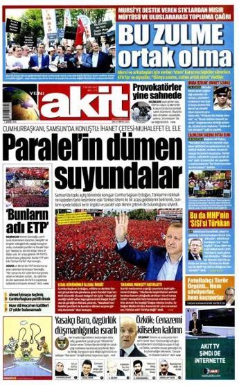 Günün gazete manşetleri (19 Mayıs 2015)