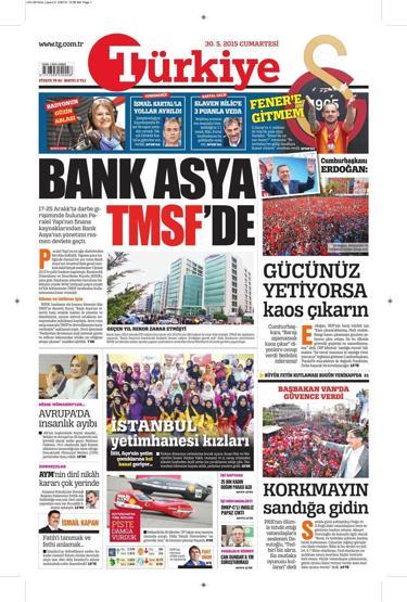 Gazete manşetleri (30.Mayıs.2015)