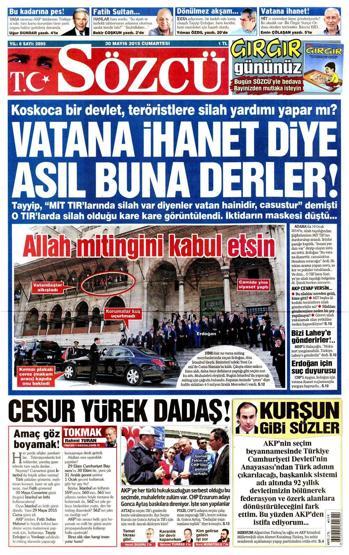 Gazete manşetleri (30.Mayıs.2015)
