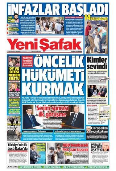 Günün gazete manşetleri (10 Haziran 2015)