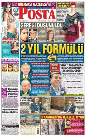 Günün gazete manşetleri (10 Haziran 2015)