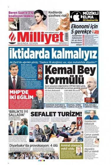 Günün gazete manşetleri (10 Haziran 2015)