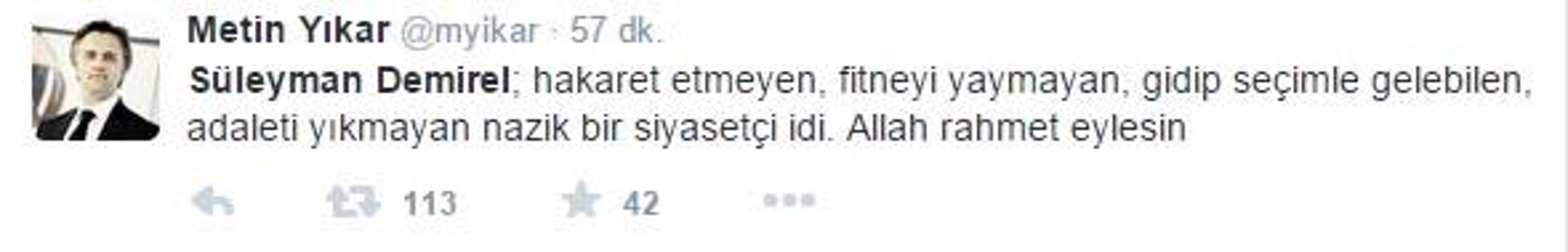 Demirel hakkında ne dediler