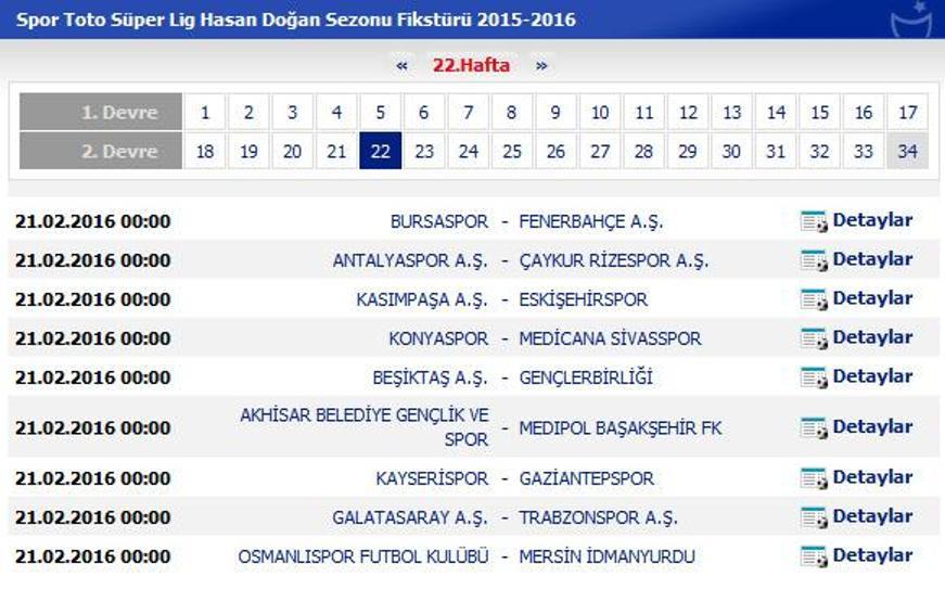 İşte hafta hafta Süper Lig fikstürü