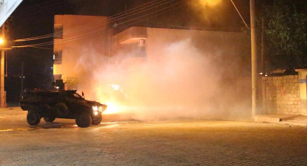 Mardinde YDG eylemi 1 polis yaralı