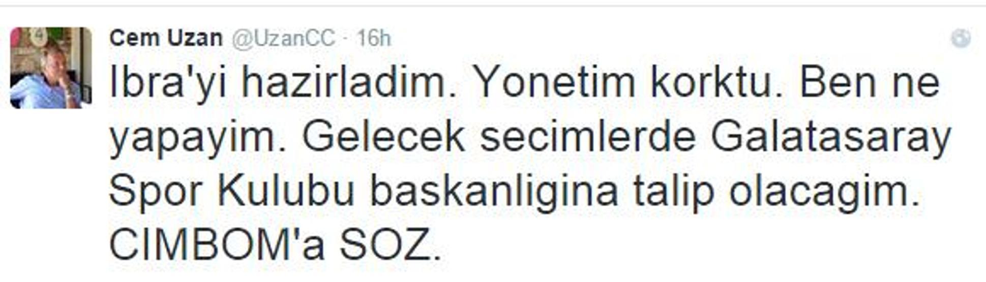 Cem Uzan bombayı patlattı