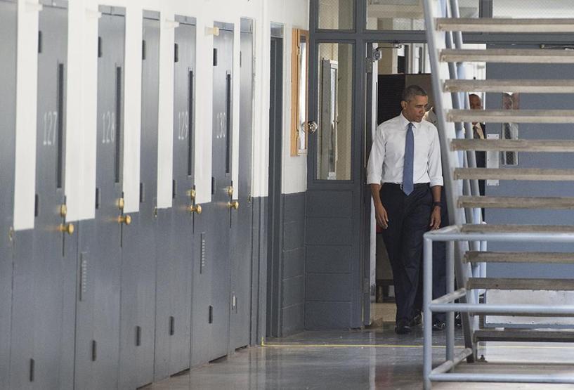 ABDde bir ilk: Başkan Obama hapishaneye girdi