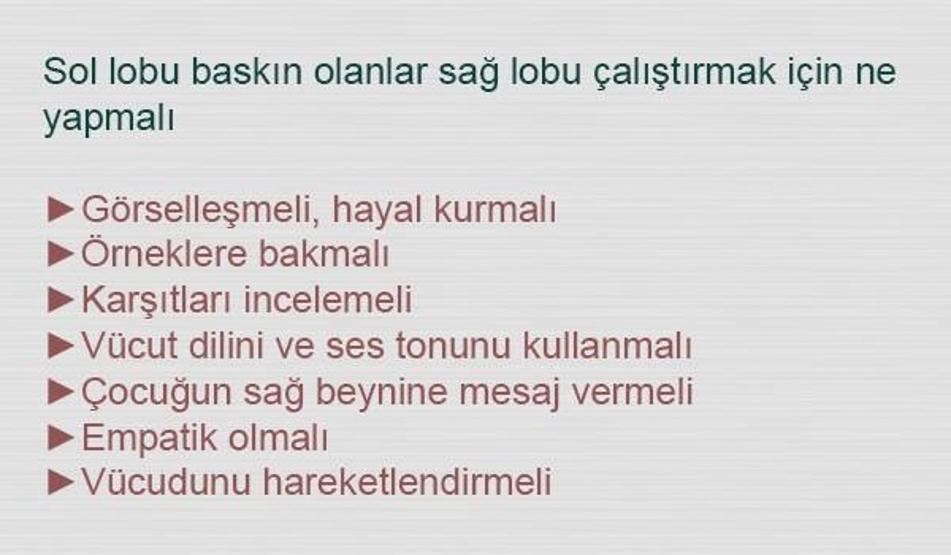 Beyninizin hangi yönünü kullanıyorsunuz