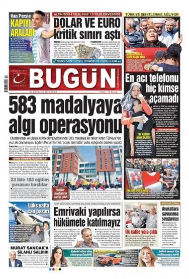 Gazete manşetleri (21.08.2015)