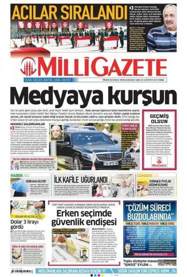 Gazete manşetleri (21.08.2015)
