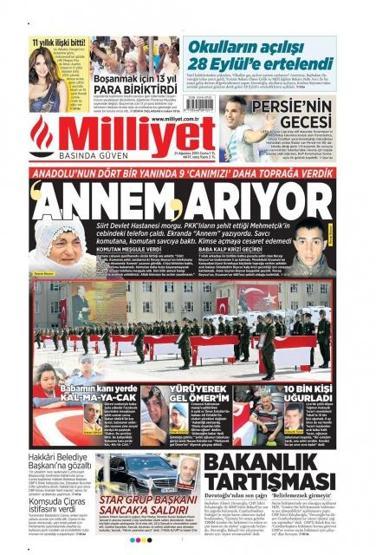 Gazete manşetleri (21.08.2015)