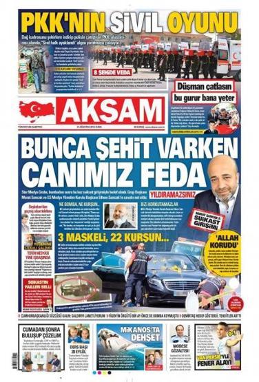 Gazete manşetleri (21.08.2015)
