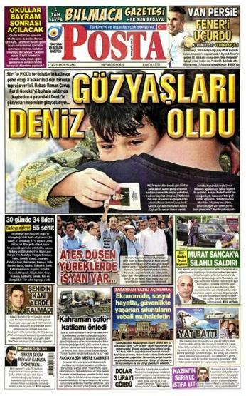 Gazete manşetleri (21.08.2015)