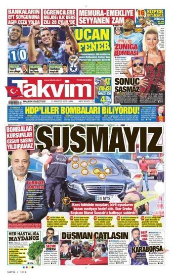 Gazete manşetleri (21.08.2015)