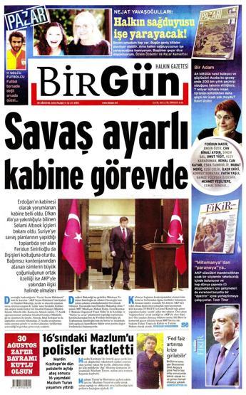 Gazete manşetleri (30.08.2015)