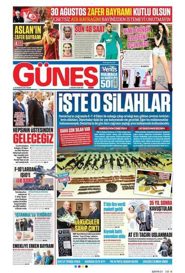 Gazete manşetleri (30.08.2015)