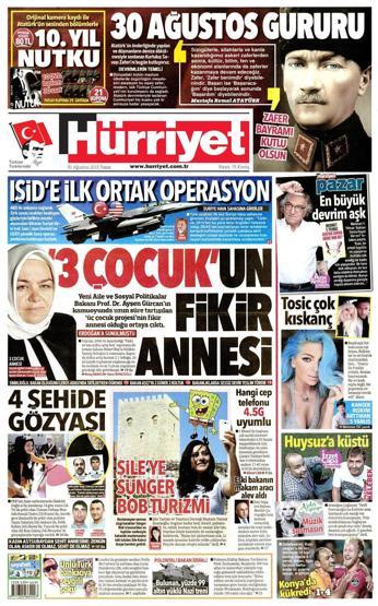 Gazete manşetleri (30.08.2015)
