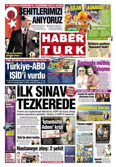 Gazete manşetleri (30.08.2015)