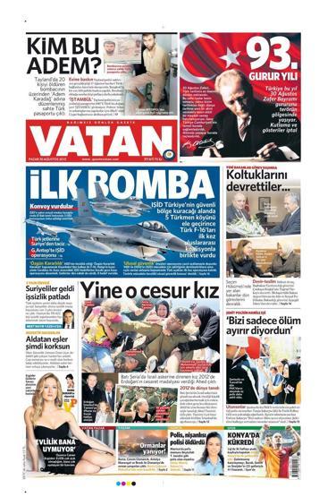 Gazete manşetleri (30.08.2015)