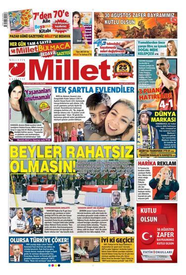 Gazete manşetleri (30.08.2015)