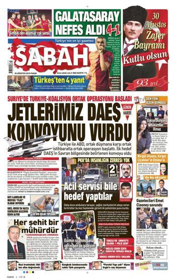 Gazete manşetleri (30.08.2015)