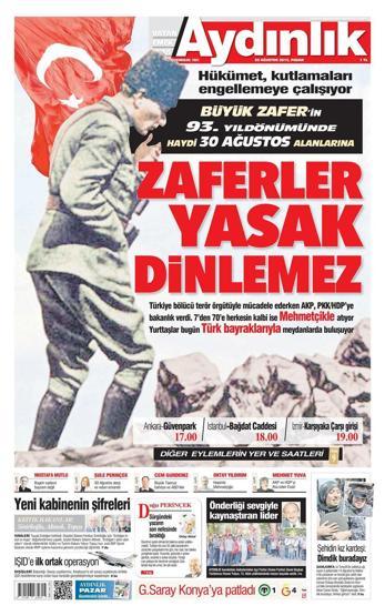 Gazete manşetleri (30.08.2015)