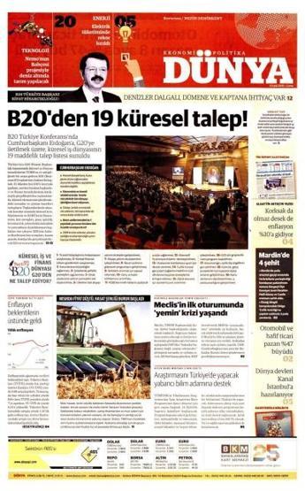 Gazete manşetleri (4 Eylül 2015)