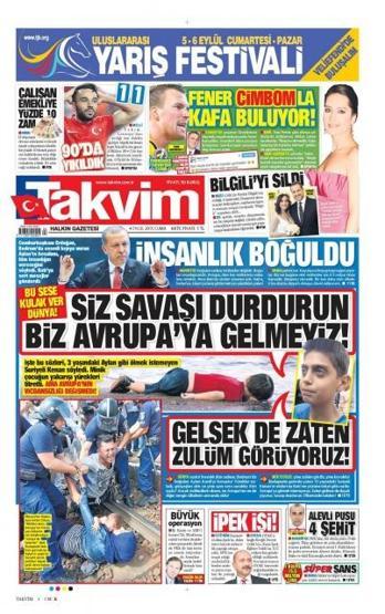 Gazete manşetleri (4 Eylül 2015)