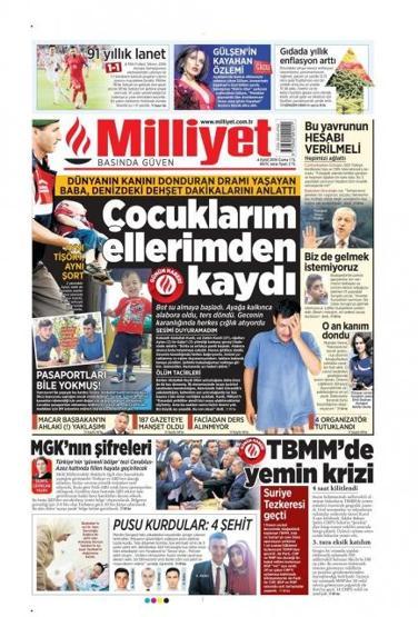 Gazete manşetleri (4 Eylül 2015)