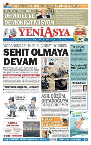 Gazete manşetleri (4 Eylül 2015)