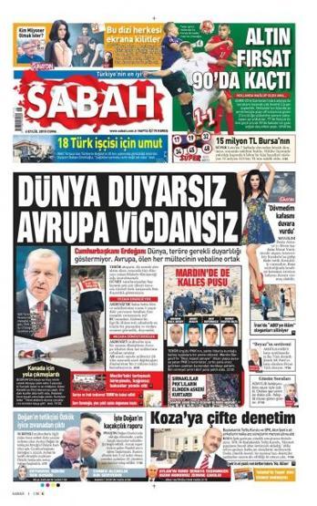 Gazete manşetleri (4 Eylül 2015)
