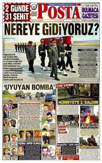 Gazete manşetleri (9 Eylül 2015)