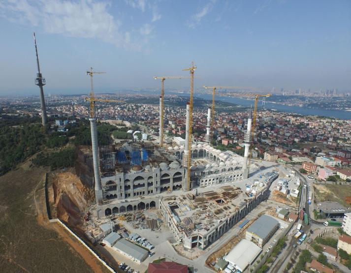 Çamlıca Camisi havadan görüntülendi