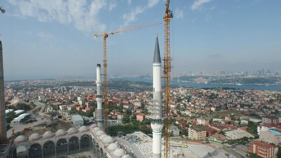 Çamlıca Camisi havadan görüntülendi