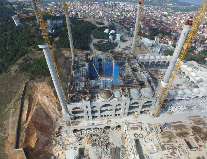 Çamlıca Camisi havadan görüntülendi