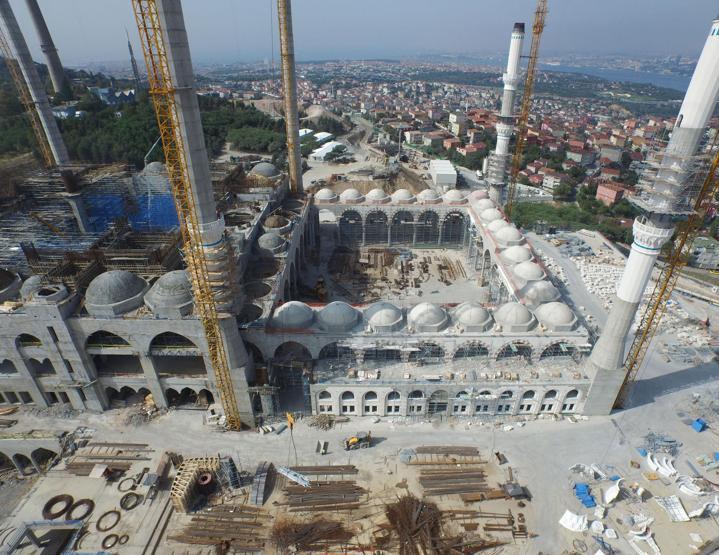 Çamlıca Camisi havadan görüntülendi