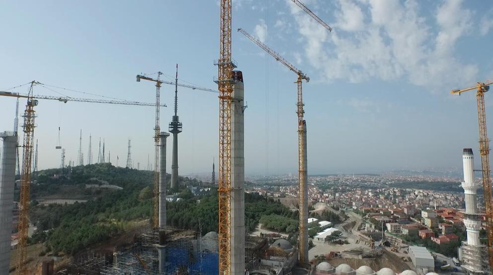 Çamlıca Camisi havadan görüntülendi