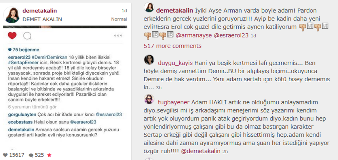 Esra Erol ve Demet Akalından Demir Demirkana tepki