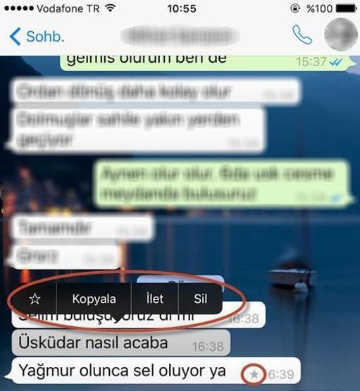 Whatsappa yıldızlı mesaj özelliği geldi