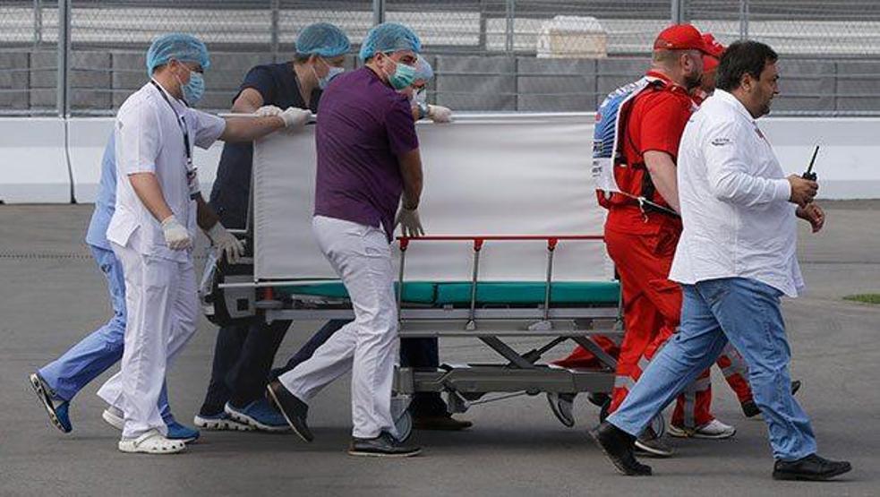 F1 Rusya antrenman turlarında korkunç kaza