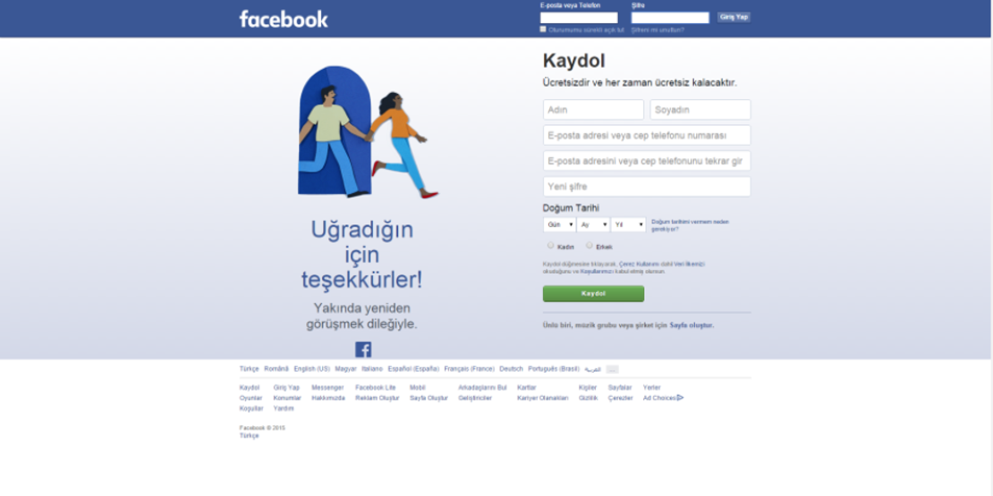Facebooktan çıkış yapınca panik olmayın