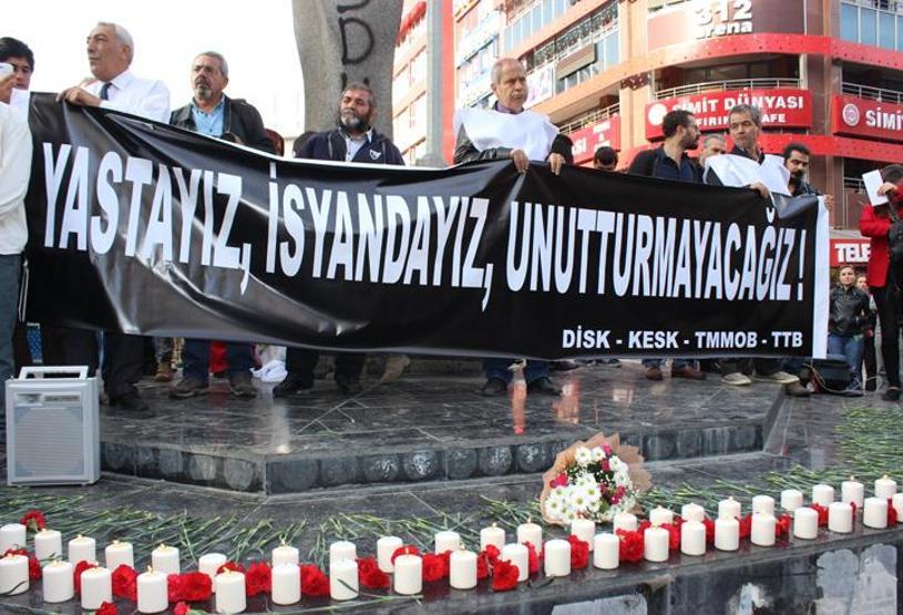 Ankara Garı önünde anma