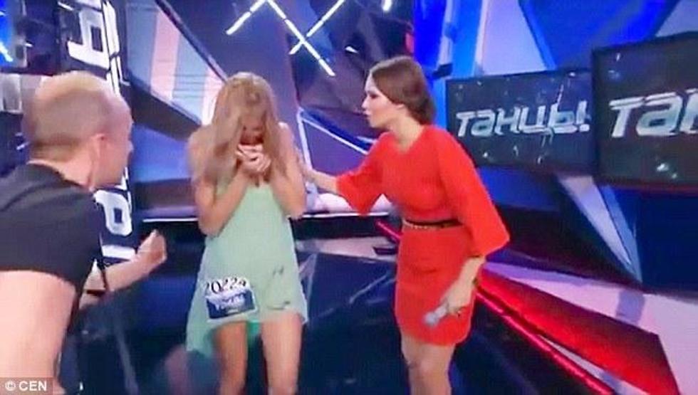 Rus dans yarışmasında talihsiz an