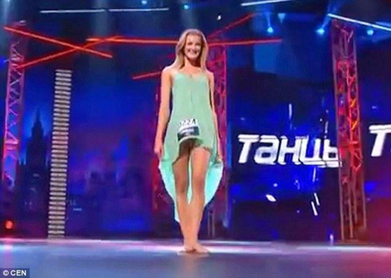 Rus dans yarışmasında talihsiz an