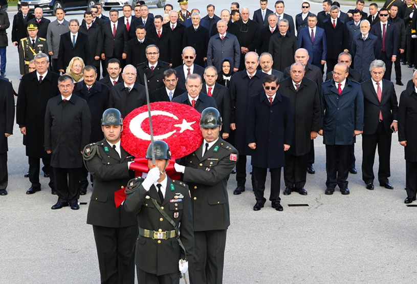 Anıtkabirdeki törenden kareler
