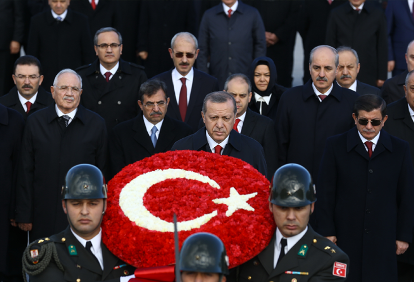 Anıtkabirdeki törenden kareler