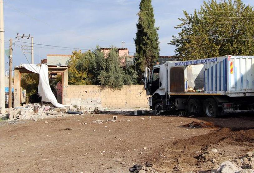 Yasağın ardından Nusaybinde çatışmanın izleri